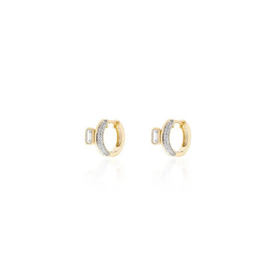 Foto Argola Elegance Cravejada Prata 925