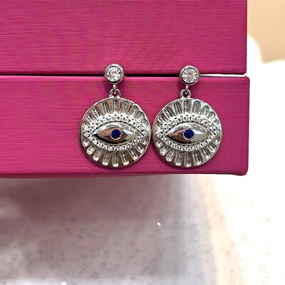 Foto Brinco Olho Grego Prata 925