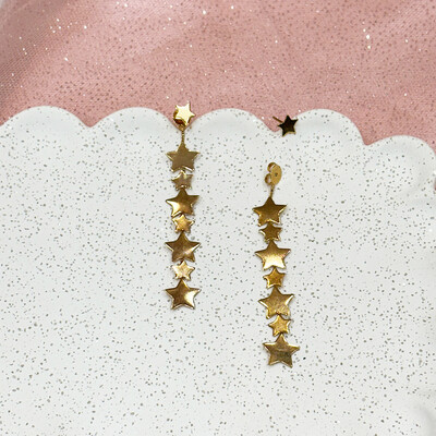 Foto Brinco Longo Estrelas