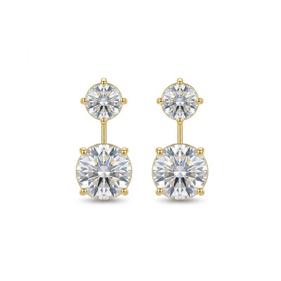 Foto Brinco Ear Jacket Duas Zircônias