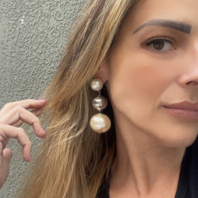 FotoBrinco Maxi Pérolas Prateado