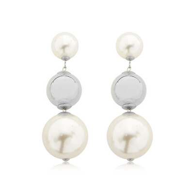 Foto Brinco Maxi Pérolas Prateado