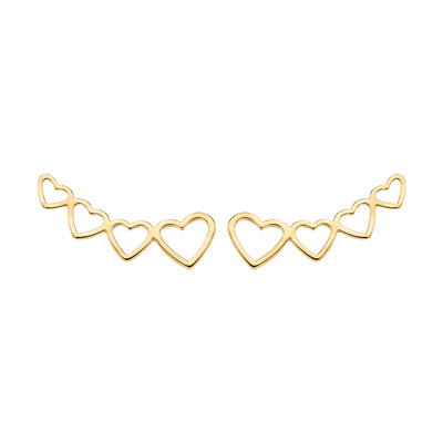 Foto Brinco Earcuff 4 Corações