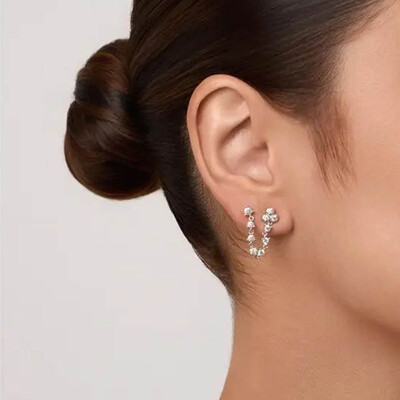 FotoBrinco Trinity Primeiro e Segundo Furo Prata 925