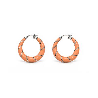 Foto Argola Esmaltada Caracol Prata 925