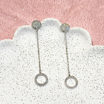 Foto Brinco Cravejado Correntinha