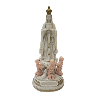 Foto Nossa Senhora de Fátima e os 3 Pastorinhos Resina