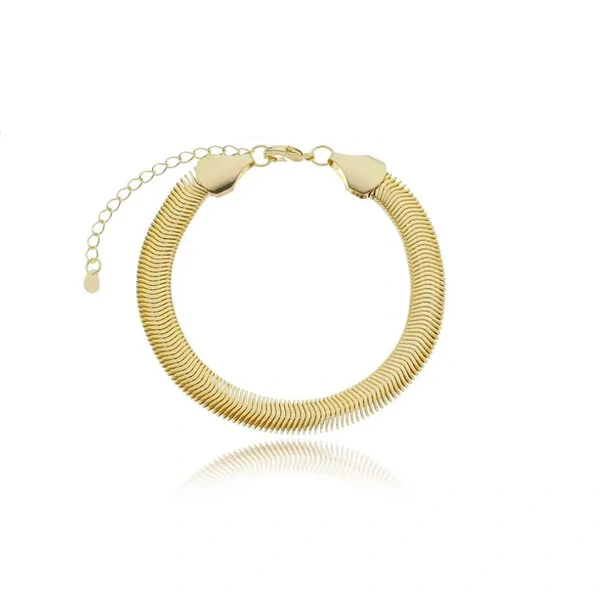 Pulseira Serpente Larga 8mm