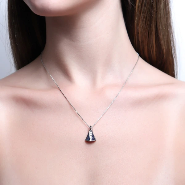 Colar Nossa Senhora Azul M