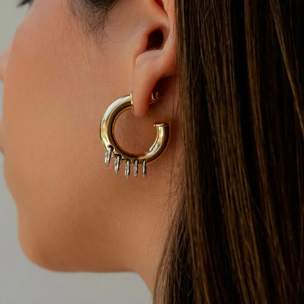 Argola Duo com Pingentes