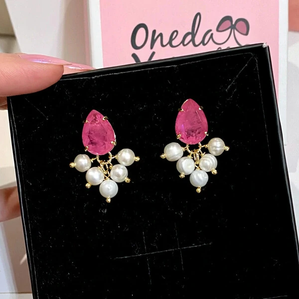 Brinco Gota Pink Fusion