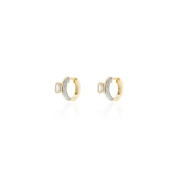 Argola Elegance Cravejada Prata 925