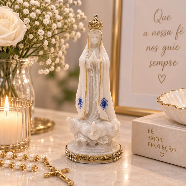 Nossa Senhora de Fátima Decoupage Resina
