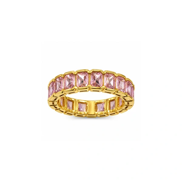 Anel Cristais Rosa