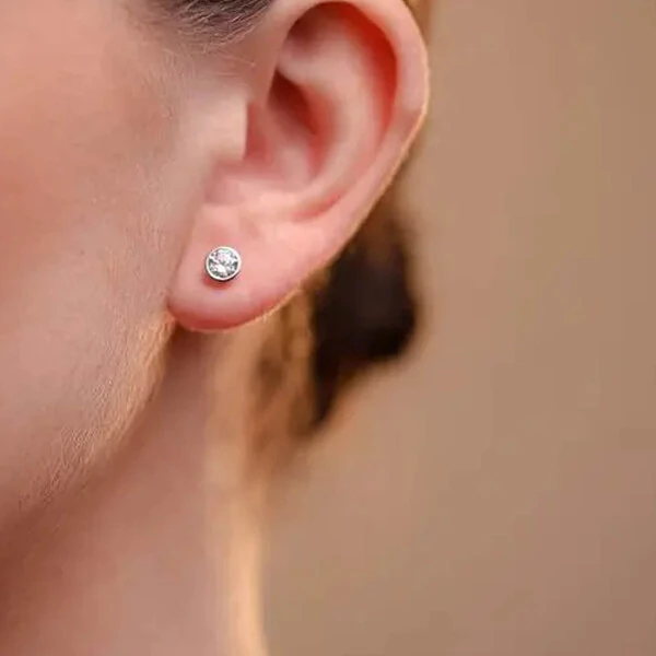 Brinco Ponto de Luz 5mm Prata 925