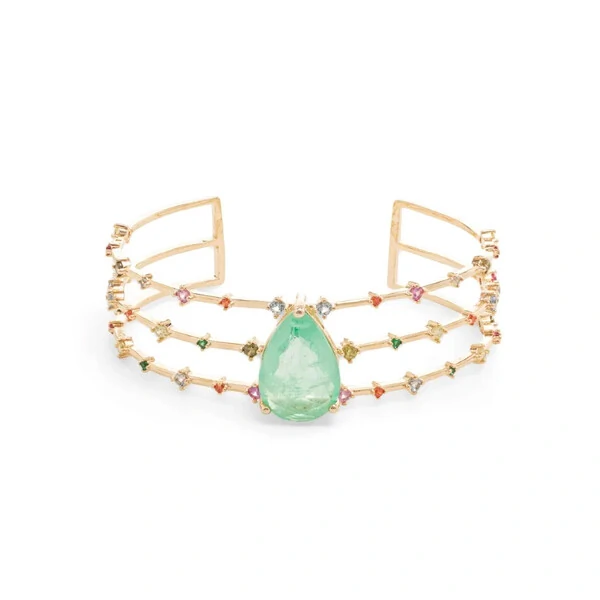 Bracelete Gota Turmalina e Zircônias Rainbow