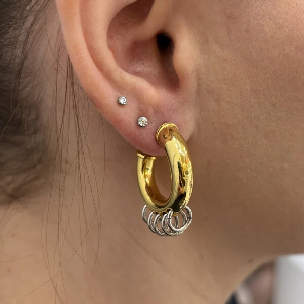 Argola Duo com Pingentes