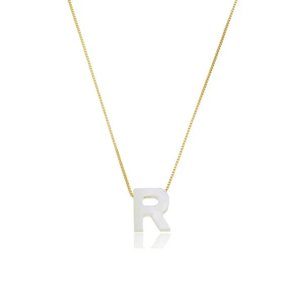 Colar Letra Madrepérola