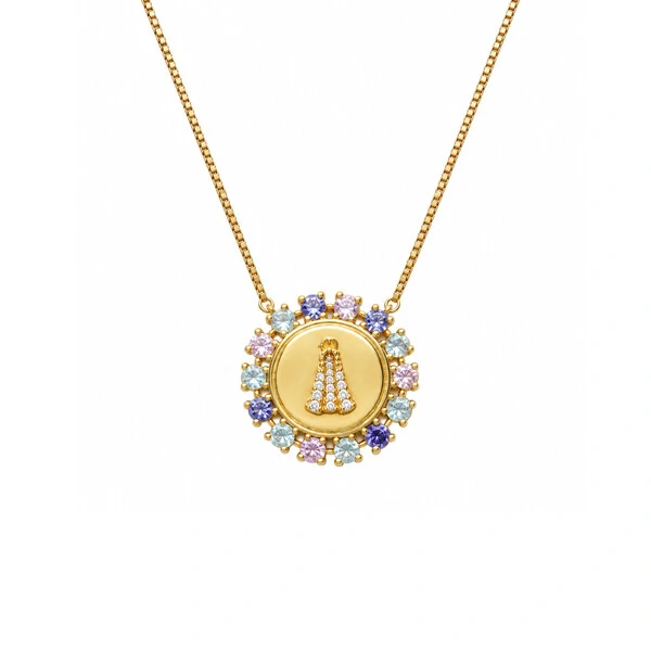 Colar Nossa Senhora Aparecida Prata 925