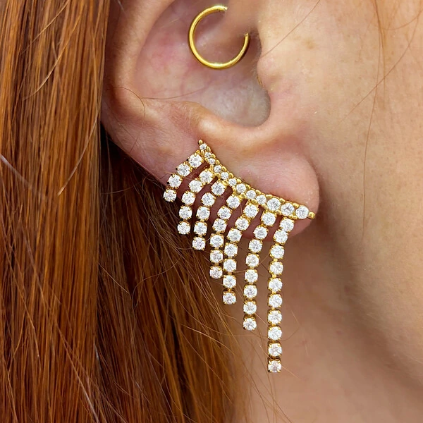 Brinco Franja Brilho