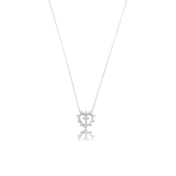 Colar Coração e Cruz