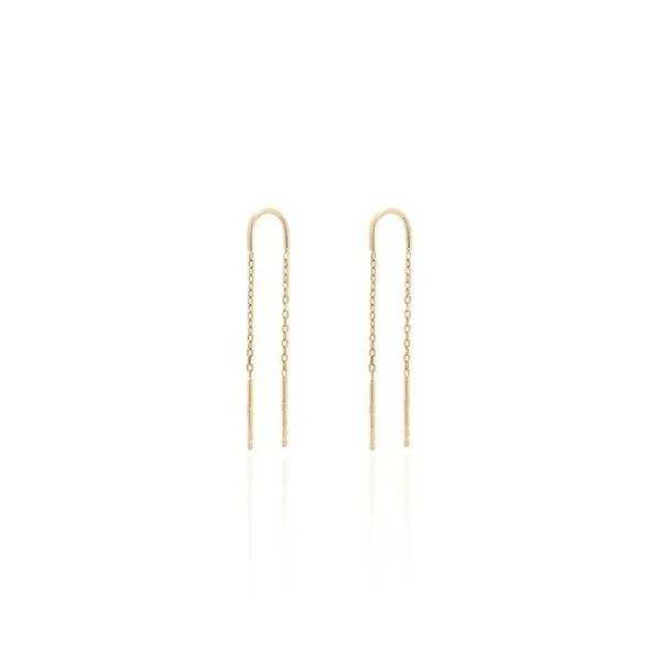 Brinco Duas Correntes 3cm Prata 925