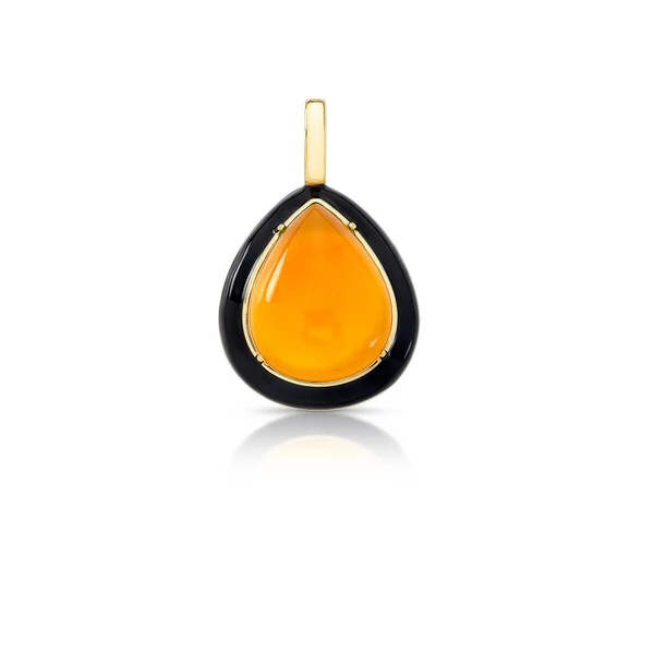 Pingente Gota Cristal Yellow
