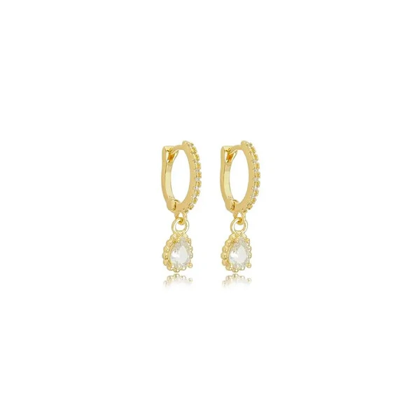 Argola Cravejada com Gotinha