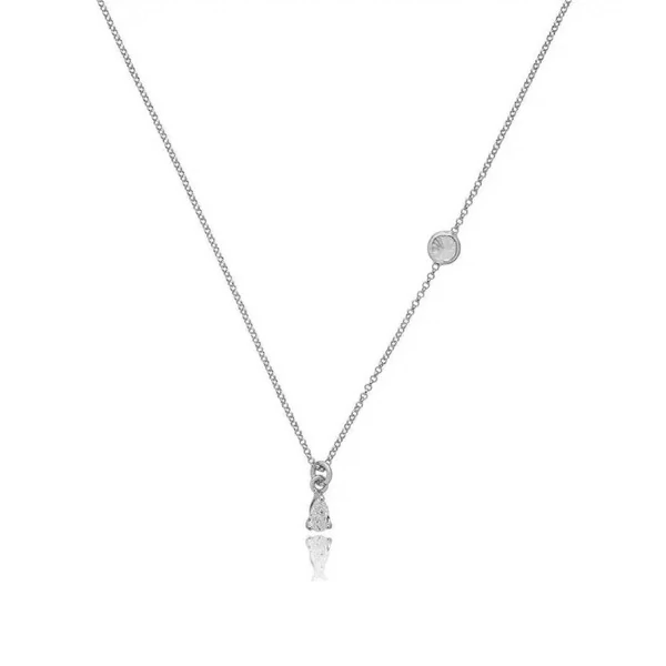 Colar Ponto de Luz Gotinha Ródio