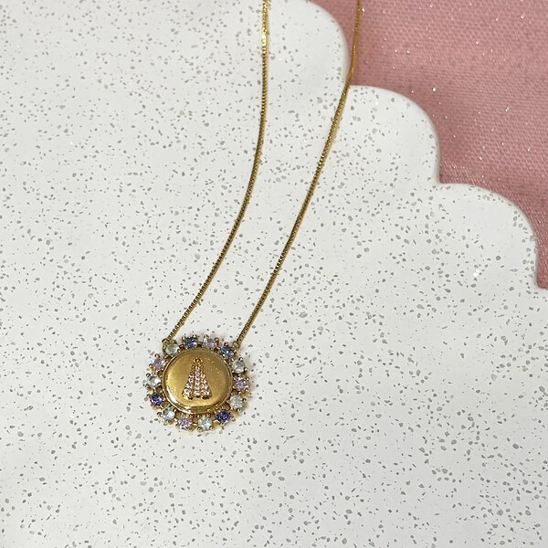 Colar Nossa Senhora Aparecida Prata 925