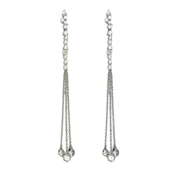 Brinco Longo Correntes Zircônias