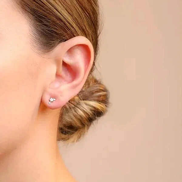 Brinco Três Estrelas Prata 925