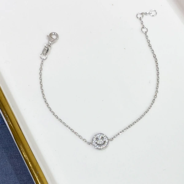 Pulseira Smile Ródio Prata 925