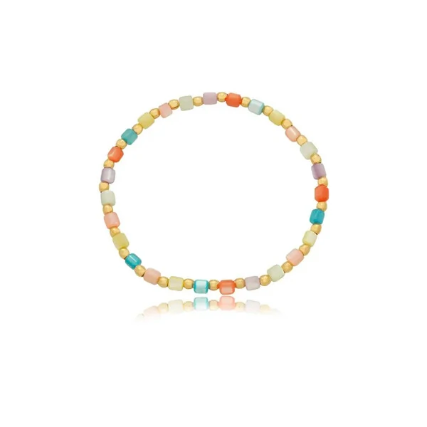 Pulseira Silicone Madrepérola Candy Colors