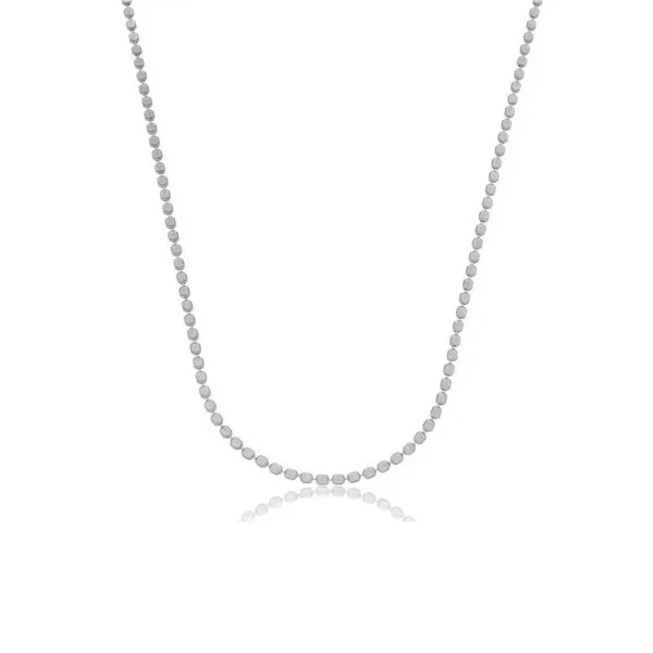 Colar Mini Esferas Longo Ródio