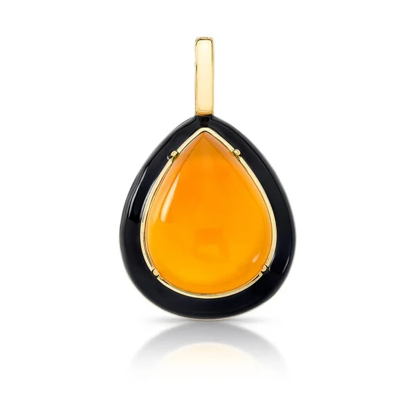 Pingente Gota Cristal Yellow
