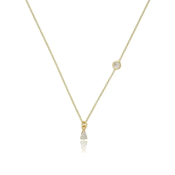 Colar Ponto de Luz Gotinha Ouro