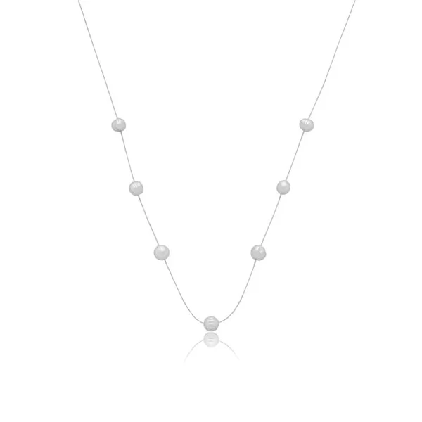 Colar Pérolas Fio Nylon