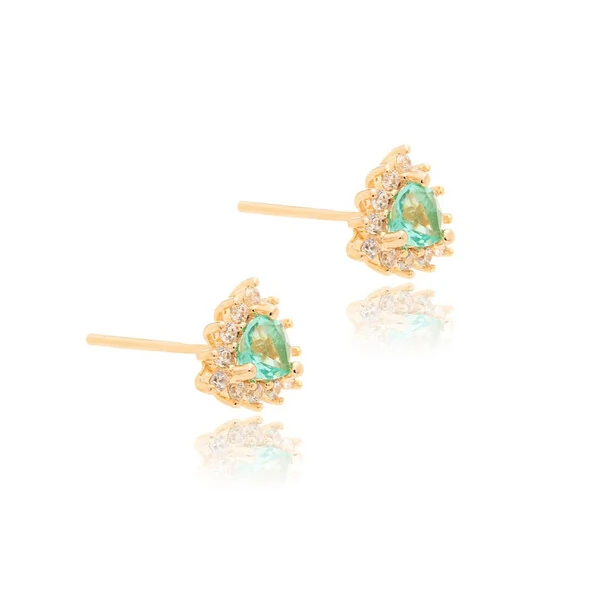 Brinco Triângulo Turmalina