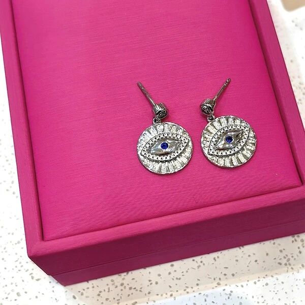 Brinco Olho Grego Prata 925