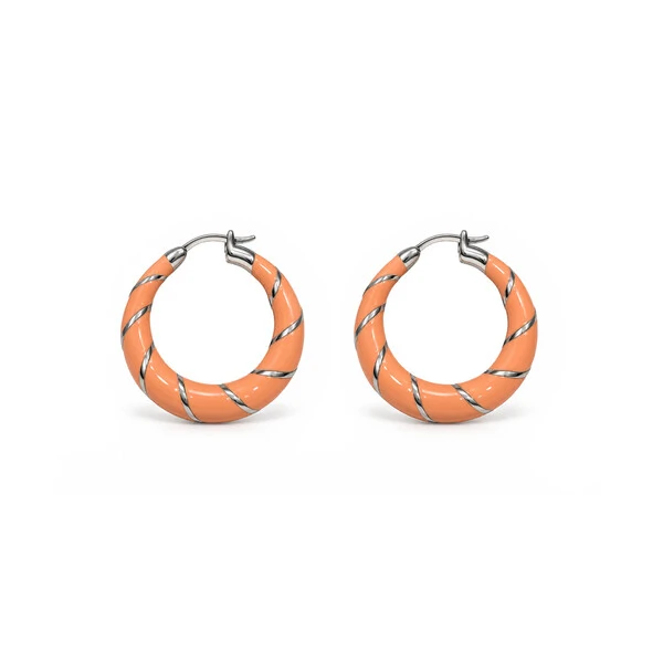 Argola Esmaltada Caracol Prata 925
