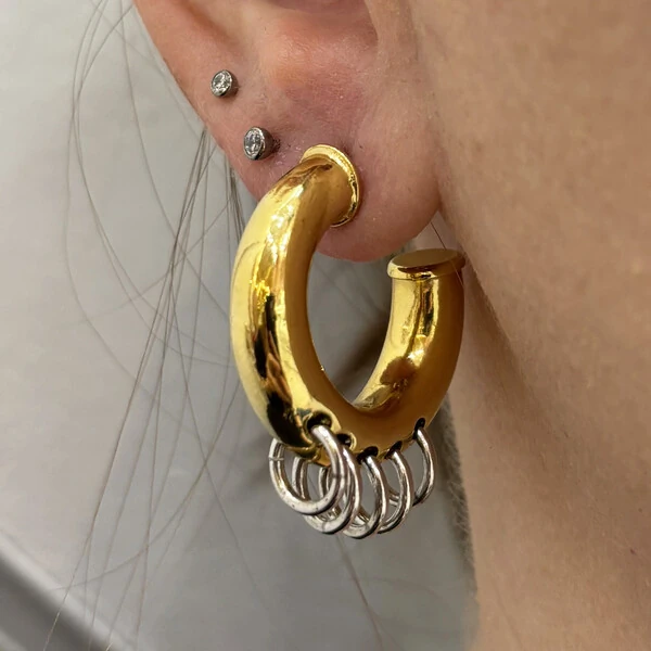 Argola Duo com Pingentes