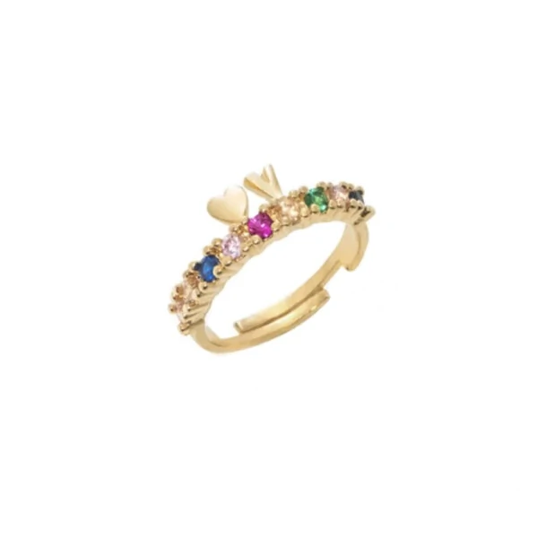Anel Rainbow, Heart e Inicial