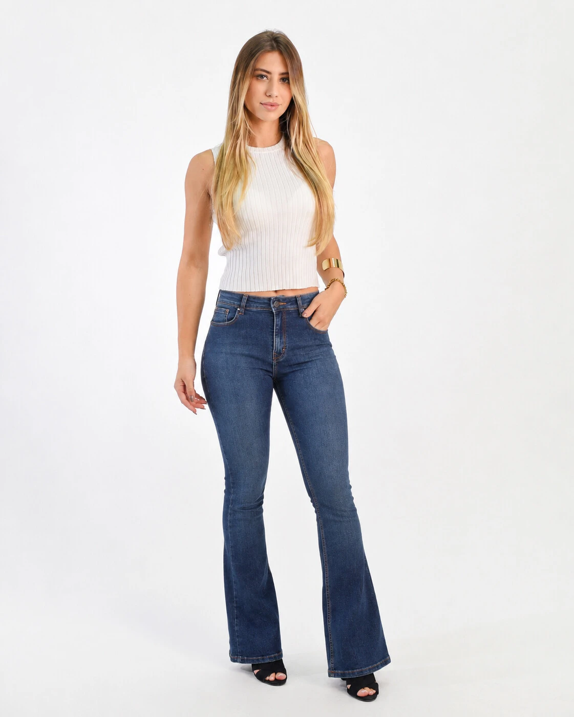 Foto Calça Jeans Feminina Flare Operarock