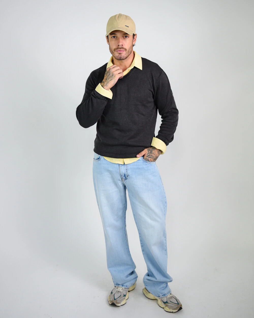 FotoCalça Masculina Over Reta Clara