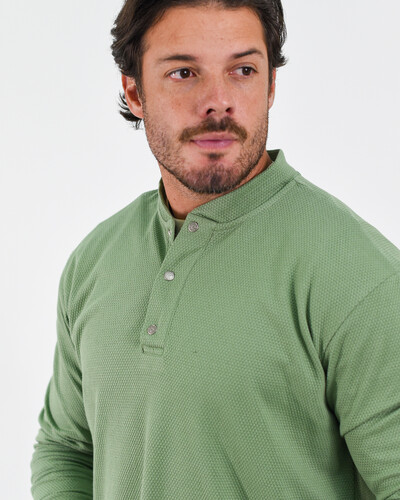 Foto Camiseta Henley Manga Longa