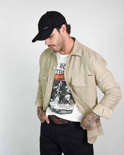 FotoCamisa Natural Manga Longa