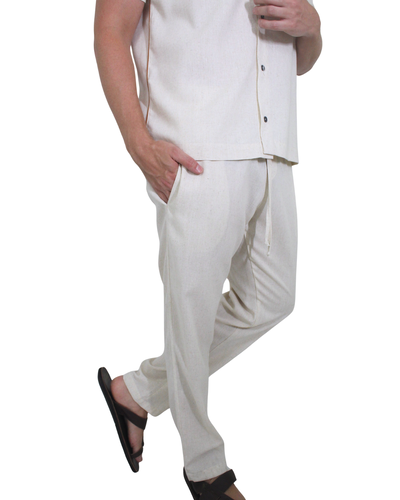 FotoCalça Masculina Slim Linho