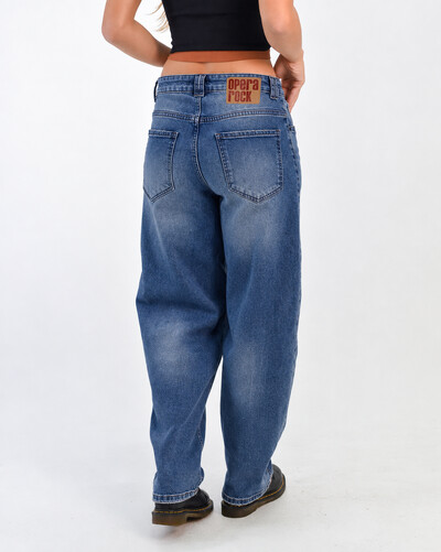 Foto Calça Jeans Barrel Passante Duplo