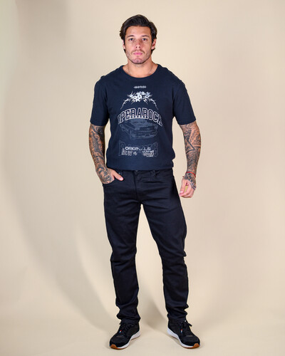 Foto Calça Jeans Operarock Black Caveira